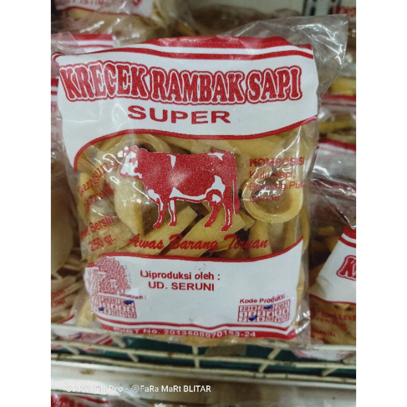 

KRECEK RAMBAK SAPI SUPER MENTAH 250gr