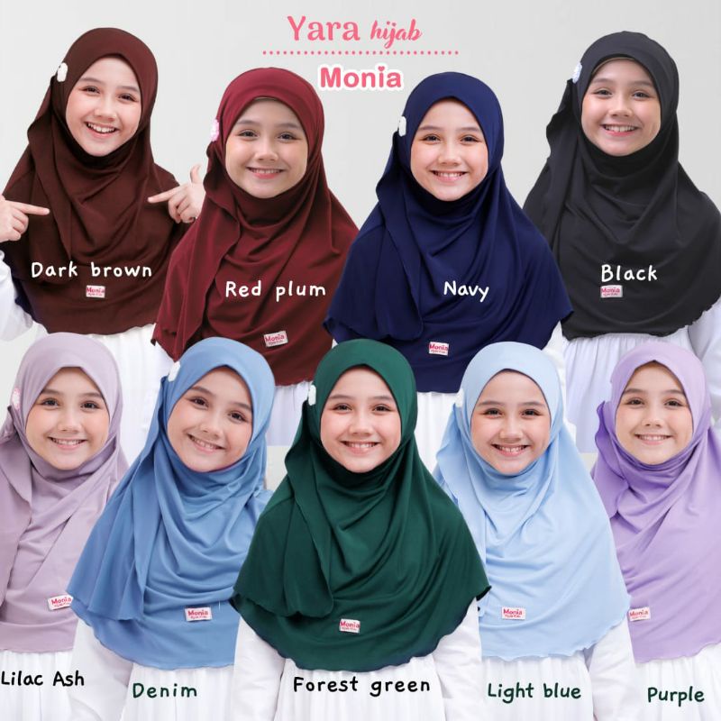 Yara Hijab by Monia Hijab Kids Denim MLXL | Hijab Instant Terlaris
