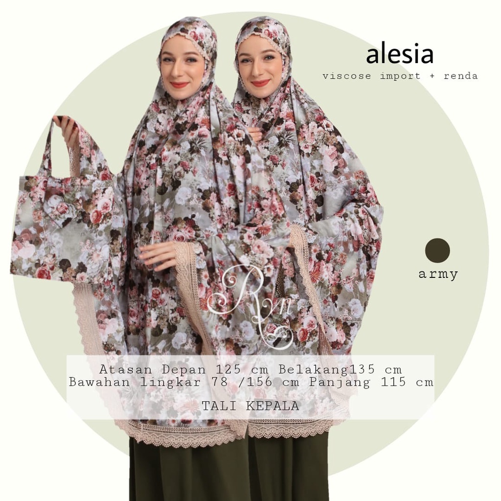 Mukenah alesia Mukena Dewasa Motif Terbaru 2021 Bahan Viscose Premium Adem Nyaman By Mukena Rhayanh 