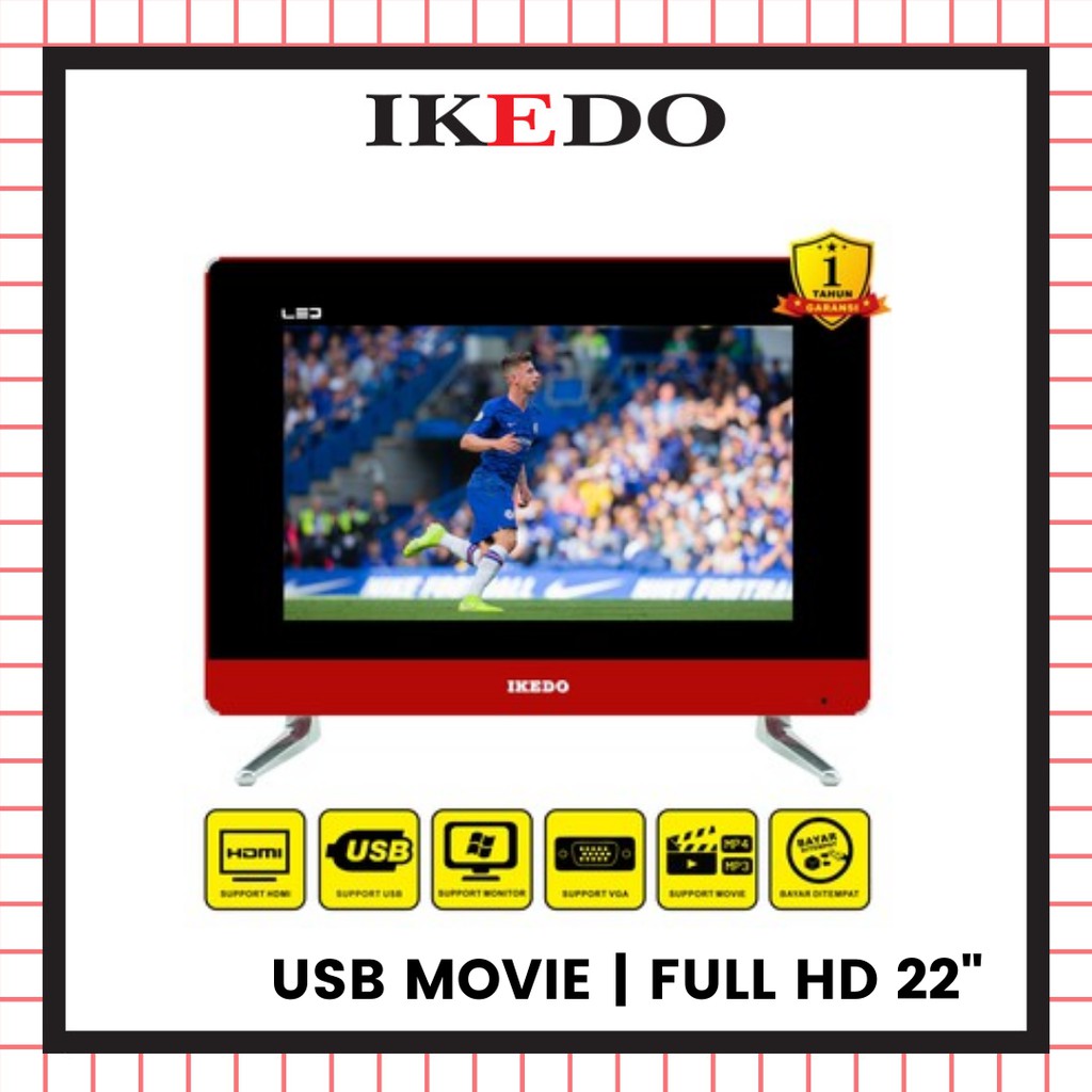 TV LED IKEDO 22 INCH LT-22P1-SP KHUSUS GOJEK