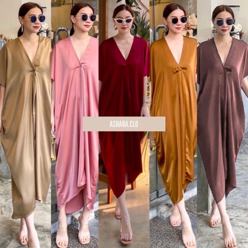 Kaftan Bahan Premium Satin Silk Import Raya Series Best Seller Ld 150cm Recomend Odessa Kaftan