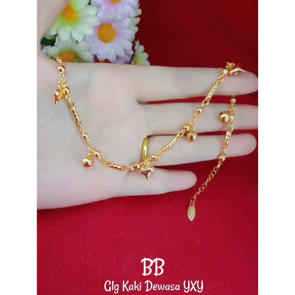 GELANG KAKI DEWASA KERINCING LOVE 24K YAXIYA