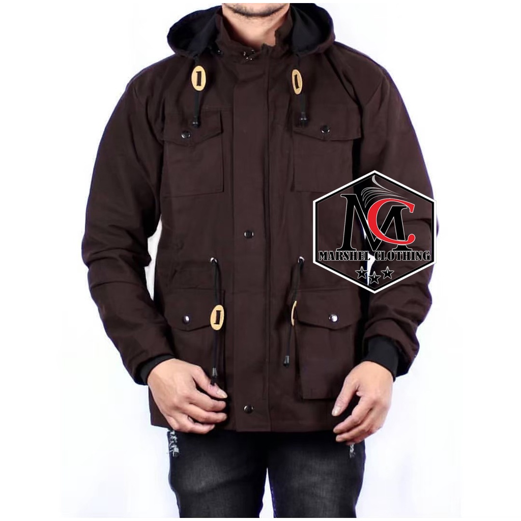 RCL - JAKET PARKA PRIA COMBI DUA WARNA ORGINAL REGLAN COMBI 5 SAKU HOODIE KANVAS PURING COWOK CEWEK / Jaket Semi Parka Taslan Original Rebel / Jaket parka / Jaket Motor