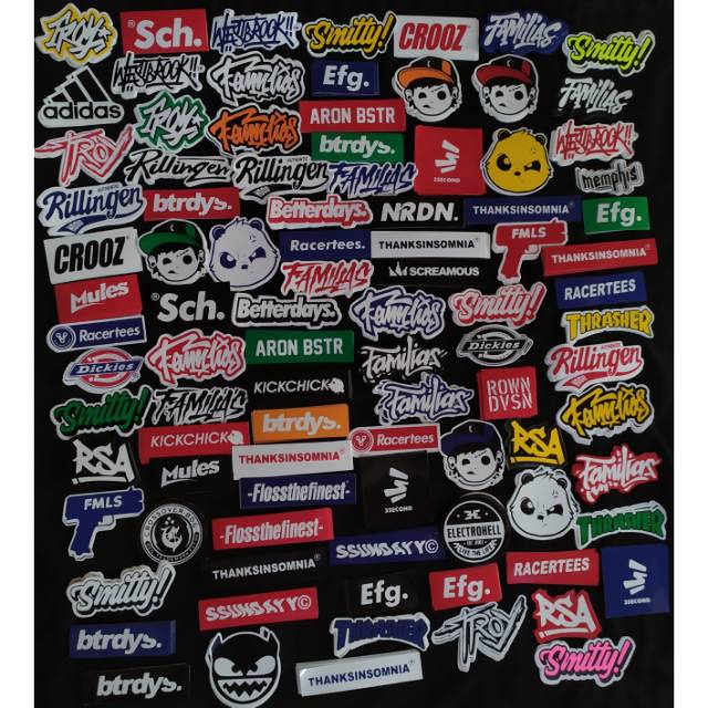 

Stiker brand distro paket isi 35 bahan graftac anti air dari tangan pertama grosir stiker murah