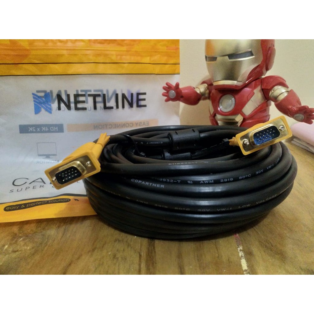 NETLINE Kabel Vga GOLDPLATED 15Meter M/M