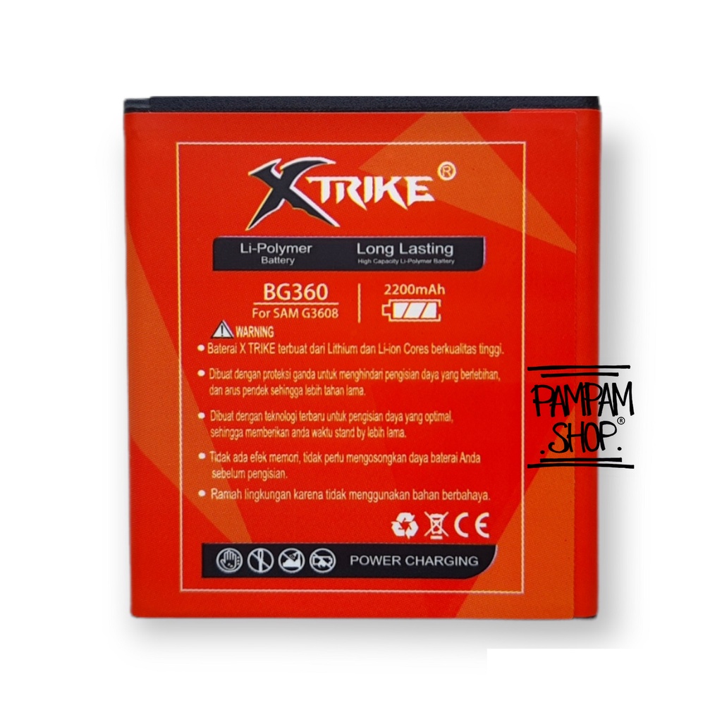 Baterai XTRIKE Double Power Original Samsung Galaxy J2 J200 Core Prime G360 Batre Batrai Battery Ori