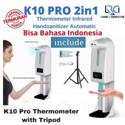 K10 PRO Thermometer Tripod Pengukur Suhu Tubuh Disinfektan Indonesia