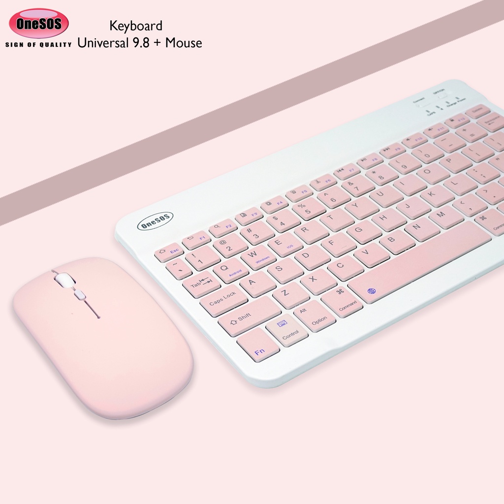 Mini Wireless Bluetooth Keyboard Universal 10 Inch (BONUS MINI STAND) Untuk Android / iOS / Windows