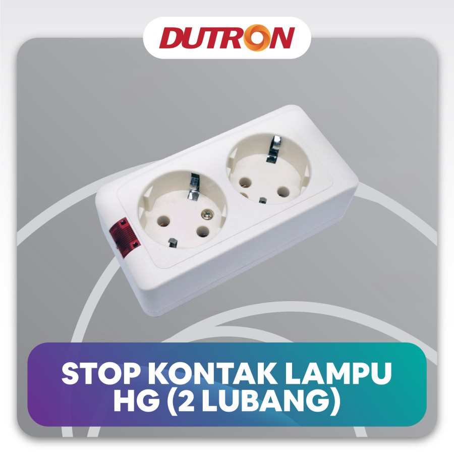 Stop Kontak DUTRON HG 2 Lubang DV SKL 20 HG