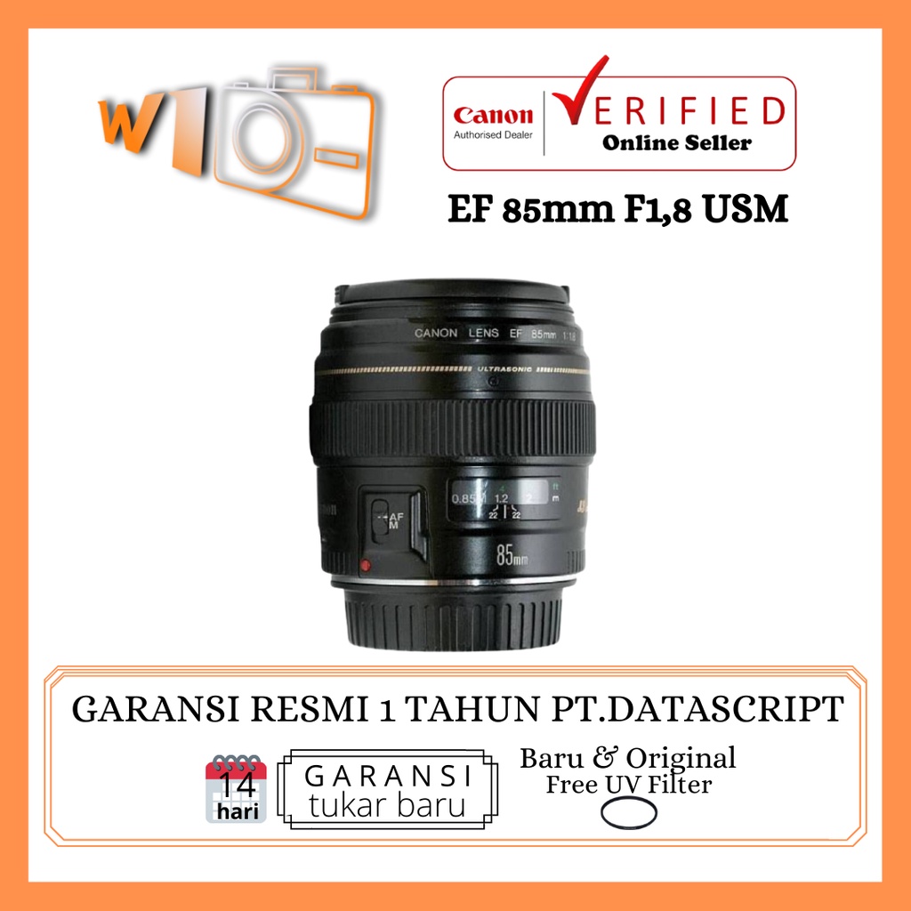 Lensa Canon EF 85mm F1,8 USM