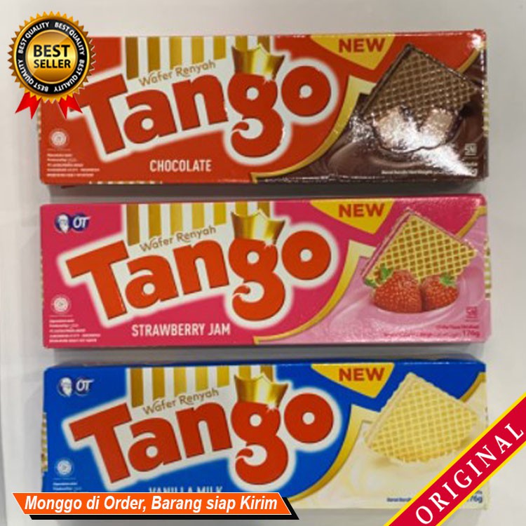 

Kue Biskuit Wafer Camilan Jajanan camilan keluarga Wafer Tango 176gr