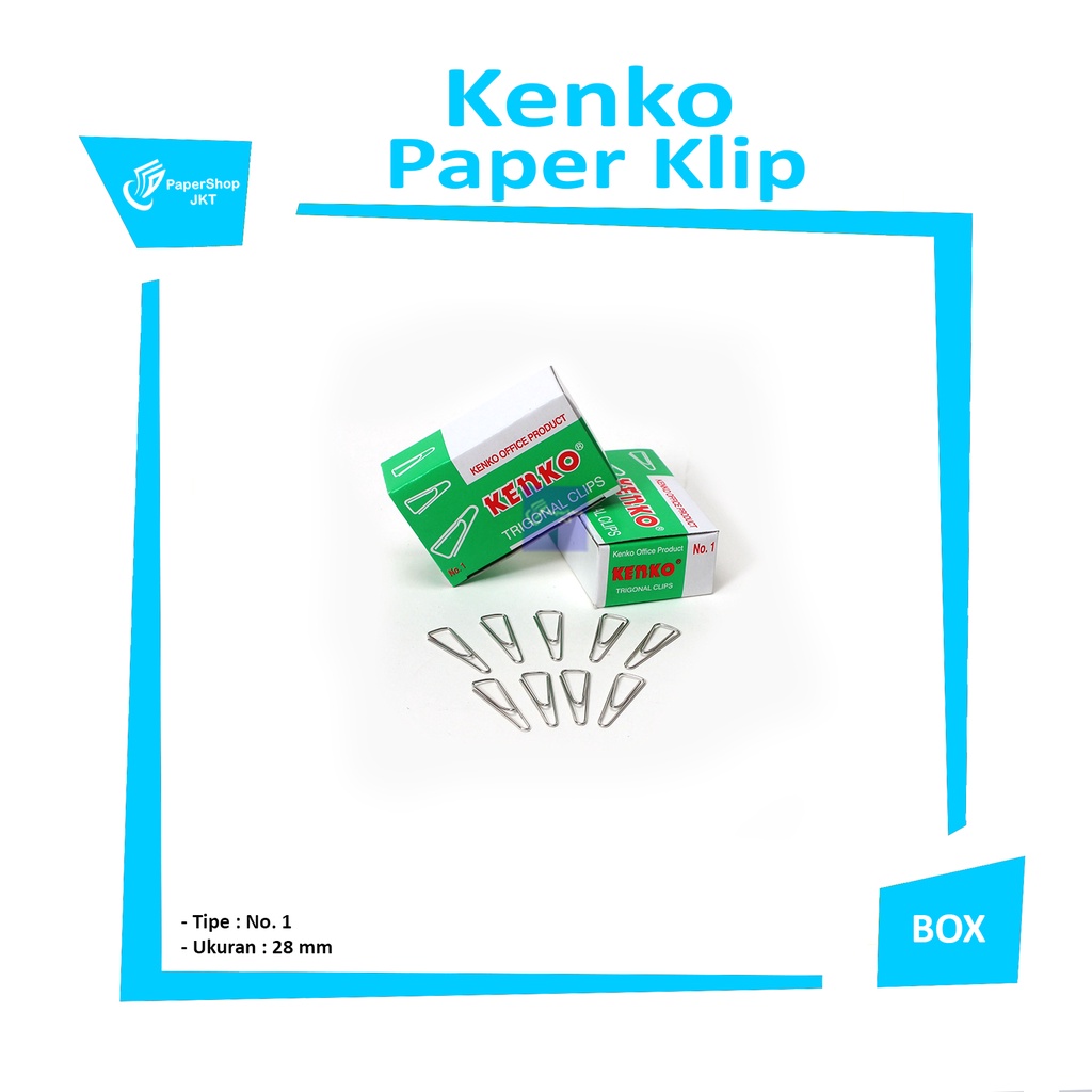 

KENKO - Trigonal Paper Clip - Klip Kertas No.1 - Pack