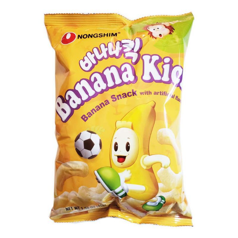 

NONGSHIM Banana Kicks 45gr / Korean Snack With Banana Flavour [ORIGINAL KOREA 100%]