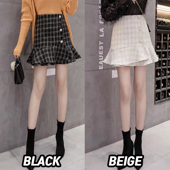 KARAKOREA 8936 Soohyun Skirt/Rok Pendek/Rok Autumn/Rok kerja/Rok Korea Skirt