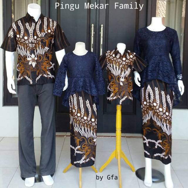 RnB batik family couple || batik set brukat family