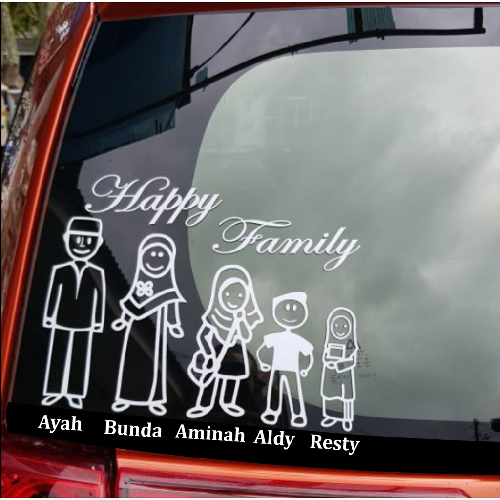 

CuttingStikerKacaMobil"HappyFamily