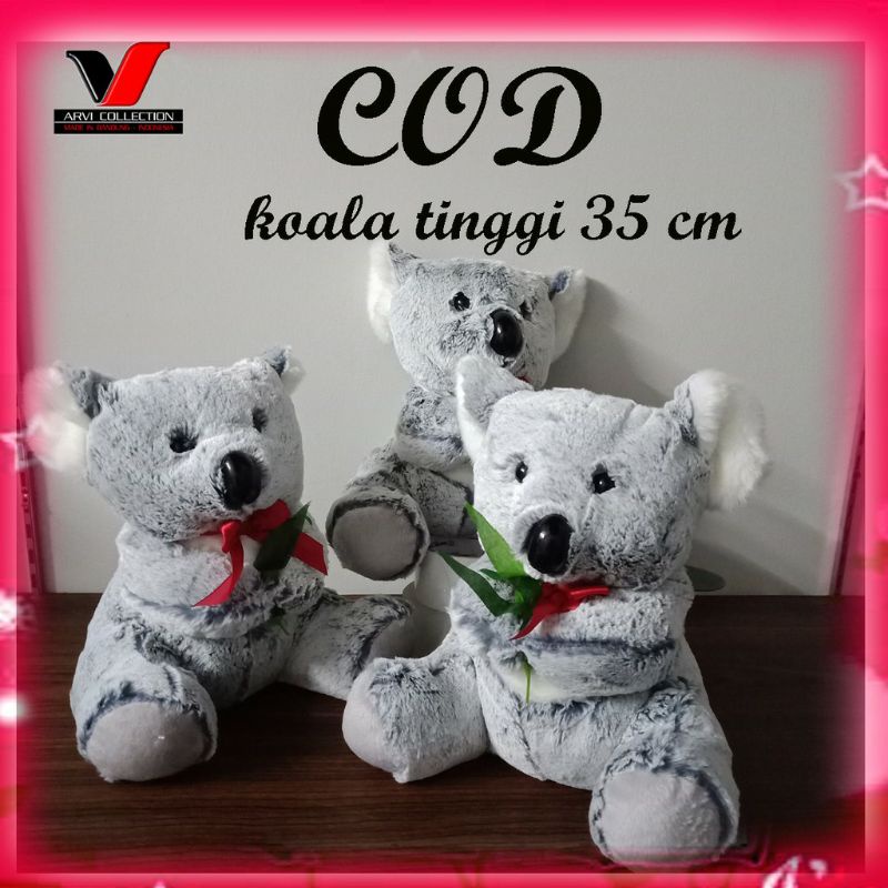 Boneka Koala Tinggi 30cm ber SNI berkualitas