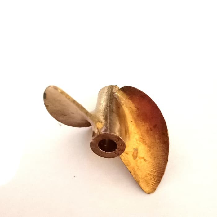 Kipas kapal Rc Boat Propeller 5538 Copper 38mm x 4mm 2Blade Positive Prop baling-baling Kuningan