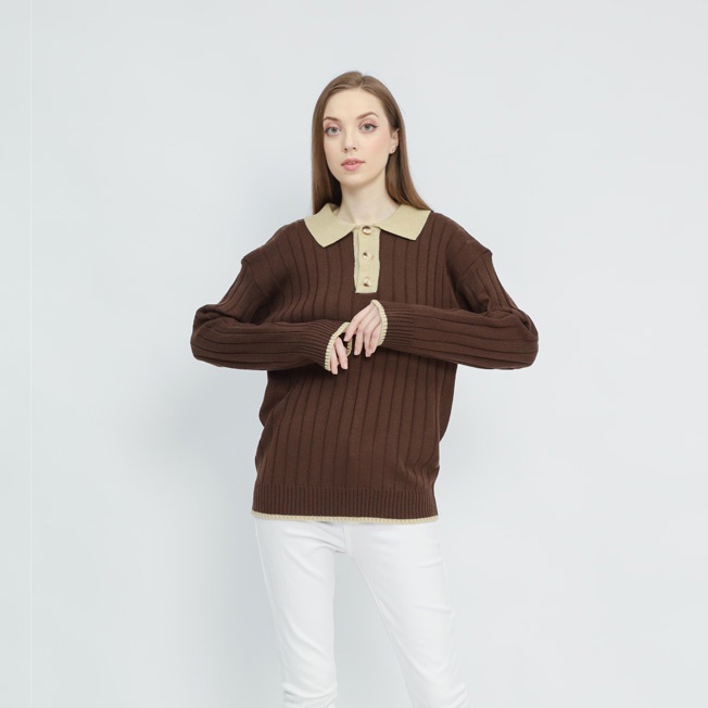 Yuna Polo knit Oversize Rajut