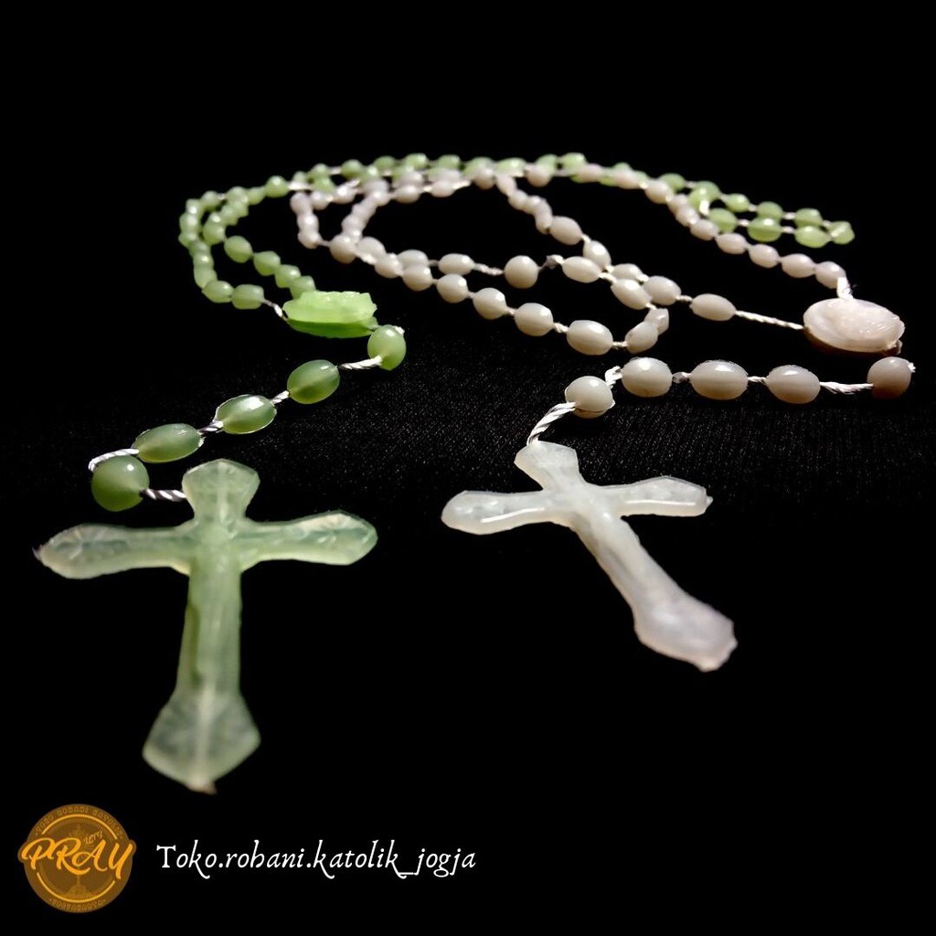 ROSARIO FOSFOR MURAH / ROSARIO GLOW IN THE DARK / ROSARIO BERKILAU DI GELAP / KALUNG ROSARIO / KALUNG ROHANI / KONTAS