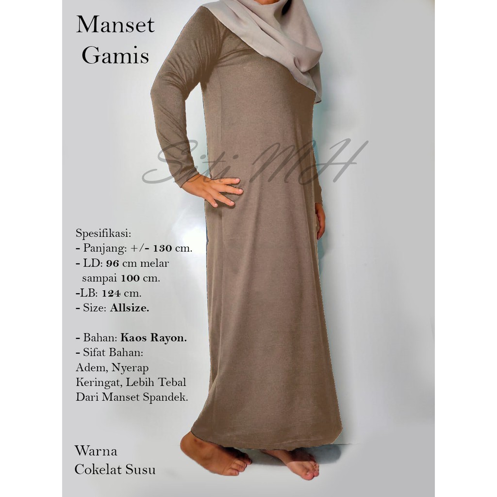 Manset Gamis Bahan Kaos dan Spandek