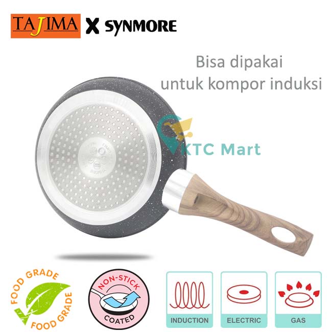 KTCmart - OBLEROME Granite Frypan Anti lengket Marble | Premium Cookware | Penggorengan