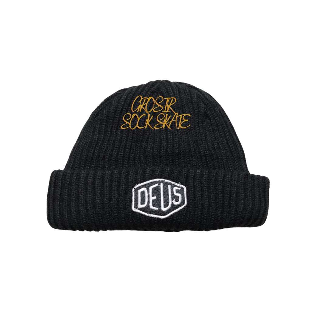 SHORT BEANIE HAT PREMIUM DISTRO BEANIE HAT DEUS HITAM