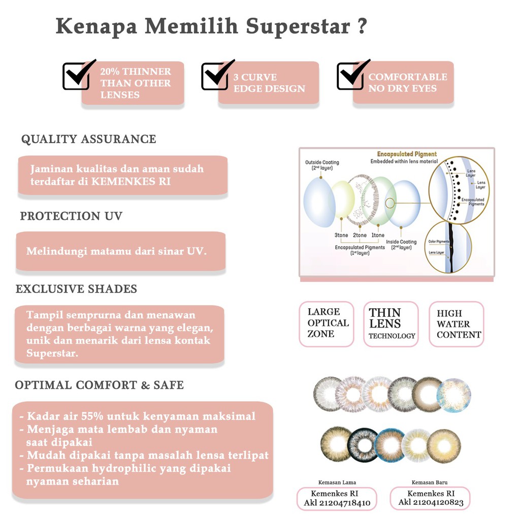 Superstar Beyonce softlens warna  bulanan