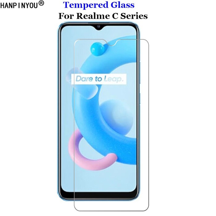 TEMPERED GLASS REALME C20 -C21 - C25 - ANTI GORES KACA FULL BENING