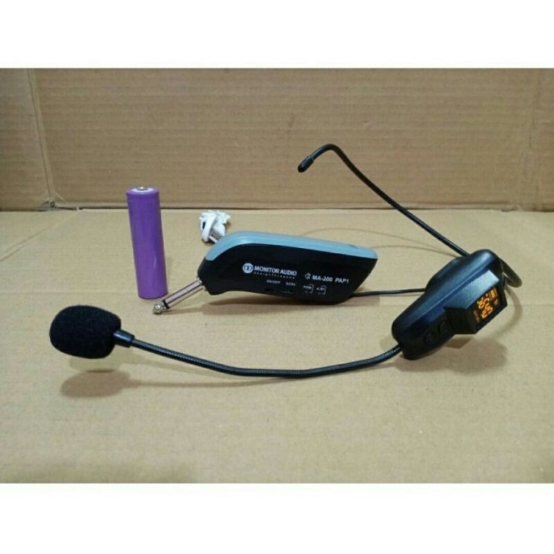 Mic Wireless Bando/Headset Monitor Audio MA-200 PAP1 -- 1buah Mic Headset/Bando