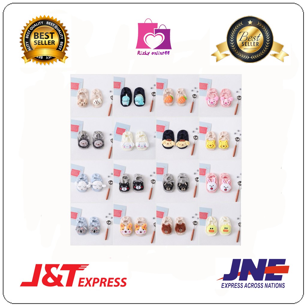 Rizkyonline88 kaus kaki karakter boneka 3D lucu anti slip BB09 (P1)