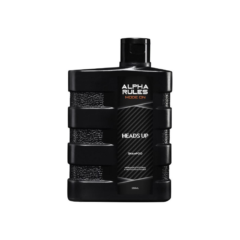 Alpha Rules Heads Up 250 ml Shampoo Male Cleaner Alpharules