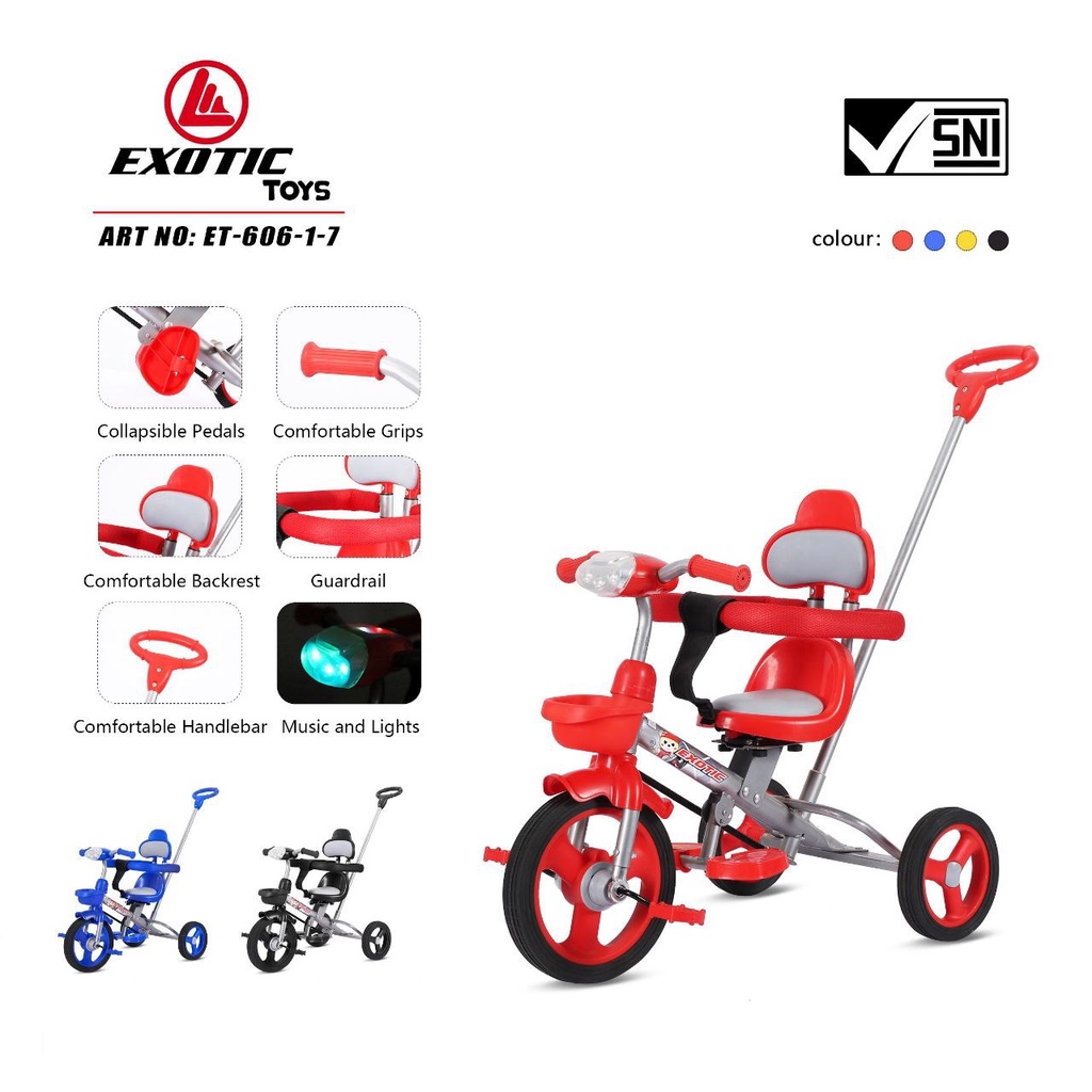 Sepeda Roda 3 Anak Exotic 606-1-7
