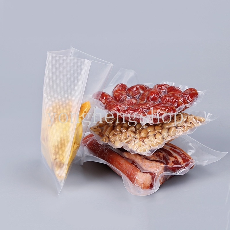 100pcs / set Kantong Plastik Vacuum Penyimpanan Makanan Untuk Perlengkapan Dapur