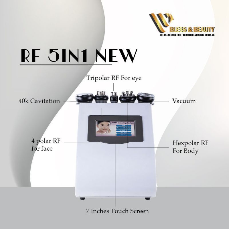 RF 5in1 Alat rf wajah Pelangsing Badan Alat RF Slimming  machine + 40K Original garansi service