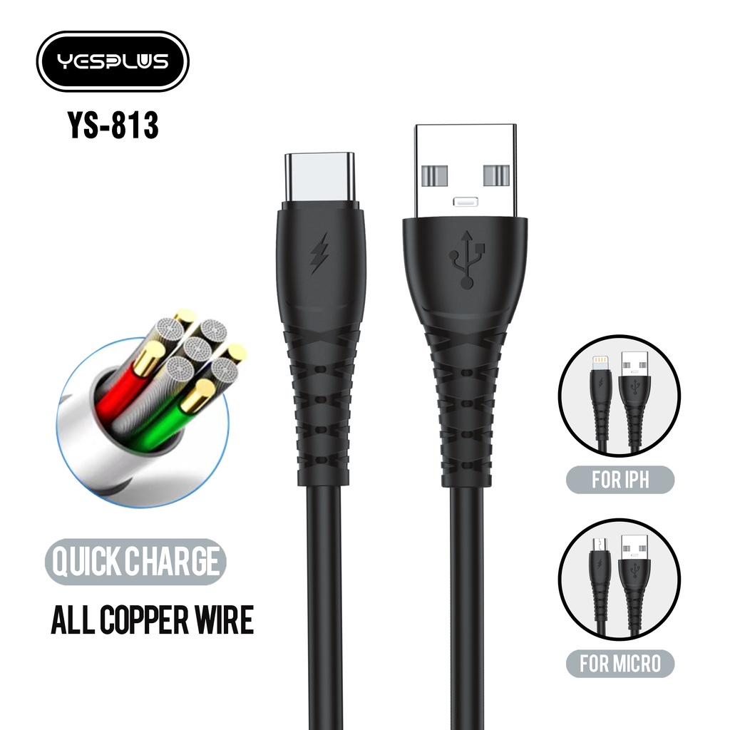 MIINII Kabel YS813-MICRO/YS814-TYPE-C/YS815 LIGHTING Kabel Data Super Murah