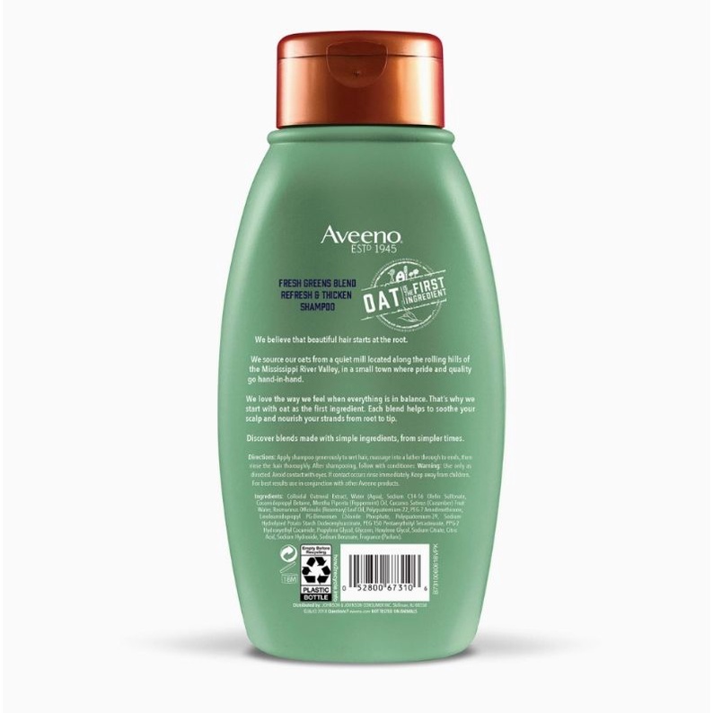 Aveeno Fresh Greens Blend Shampoo / Conditioner 354 ML