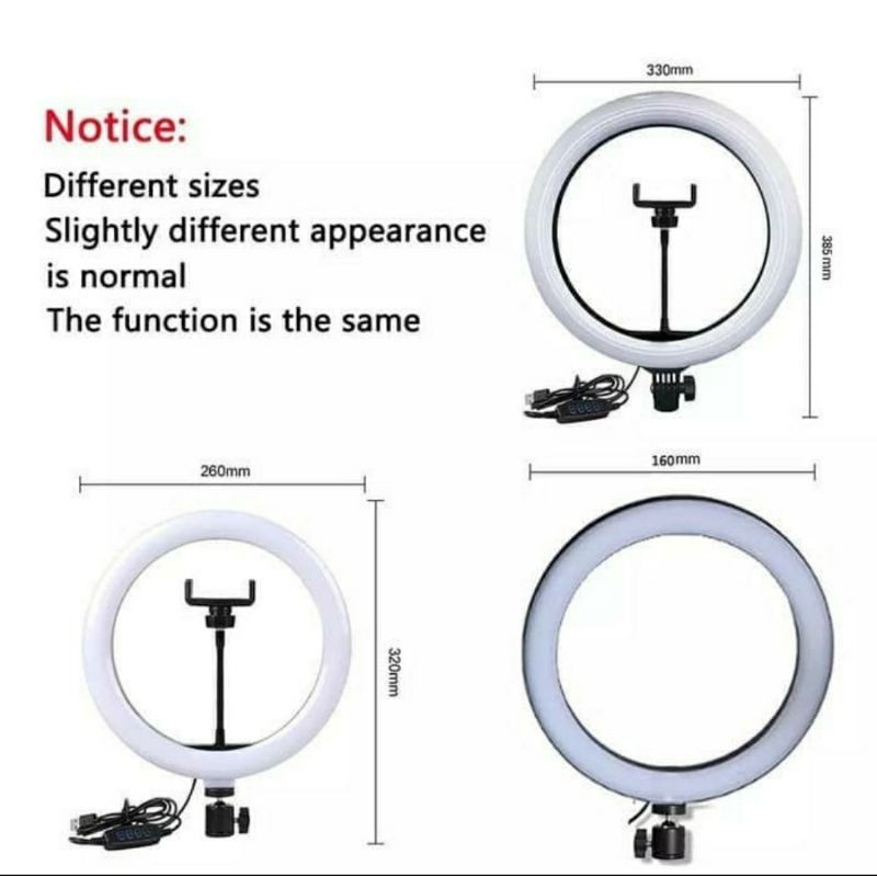 Lampu tiktok led ring fill light 26cm lampu selfie