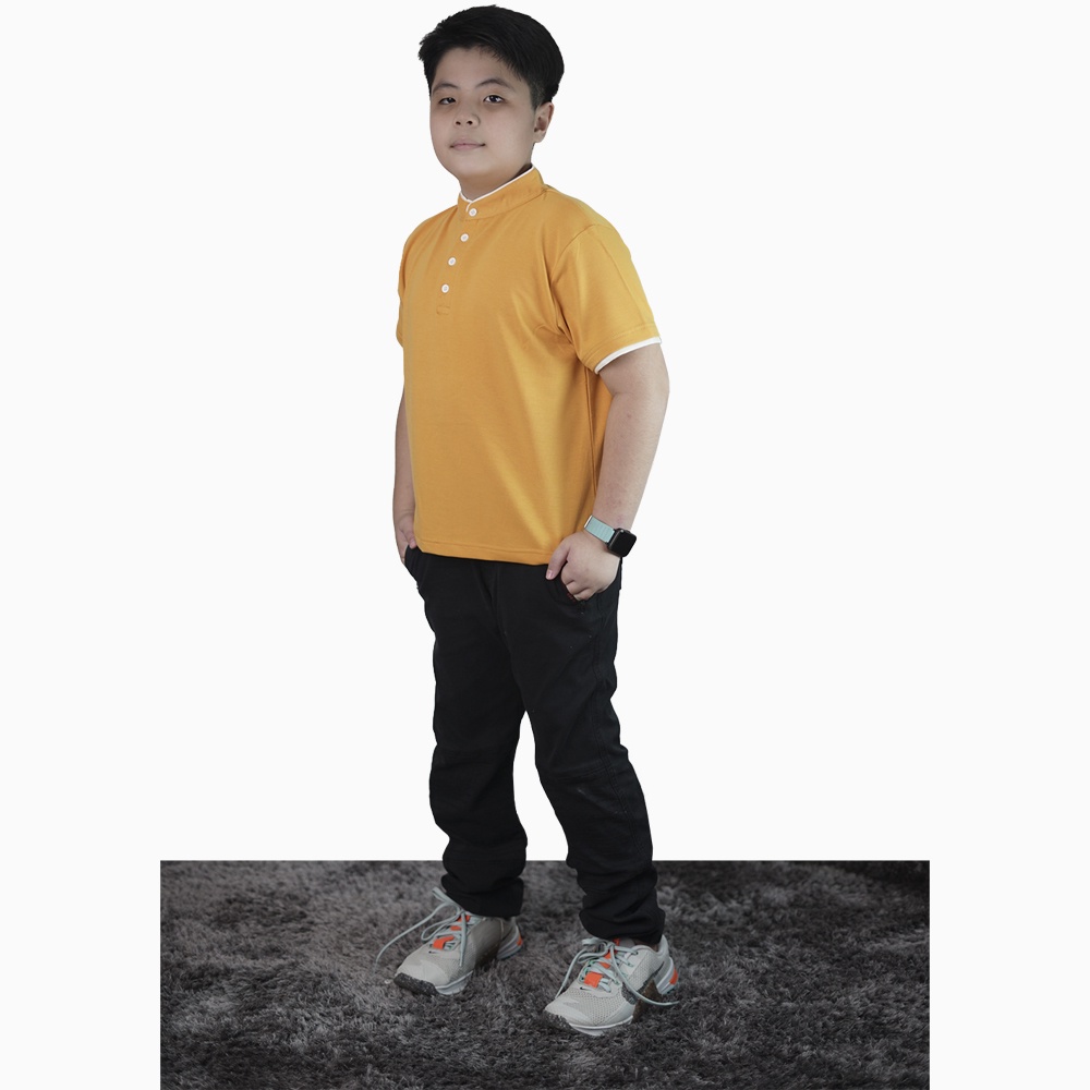 Kaos Lengan pendek Anak Laki kerah mandarin model Terbaru - XSHOP Delvin SS