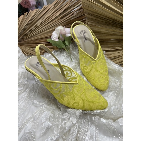 Rafaizoutfit sepatu v lemon tinggi 7cm kaca sepatu wanita cantik hak kaca 7cm