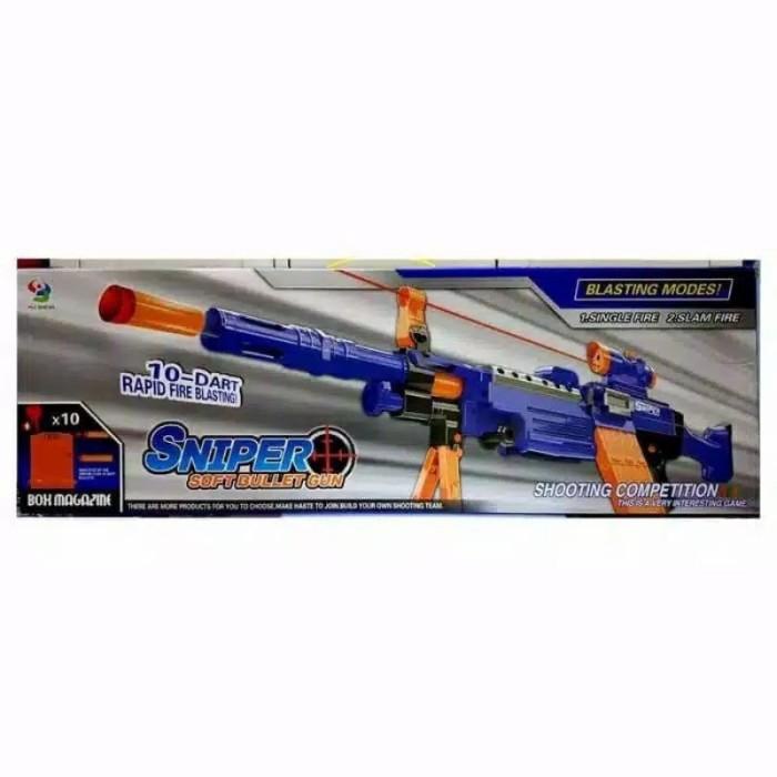 Mainan Anak Pistol Sniper Soft Bullet Gun Automatic Otomatis Miri Nerf Terbaru