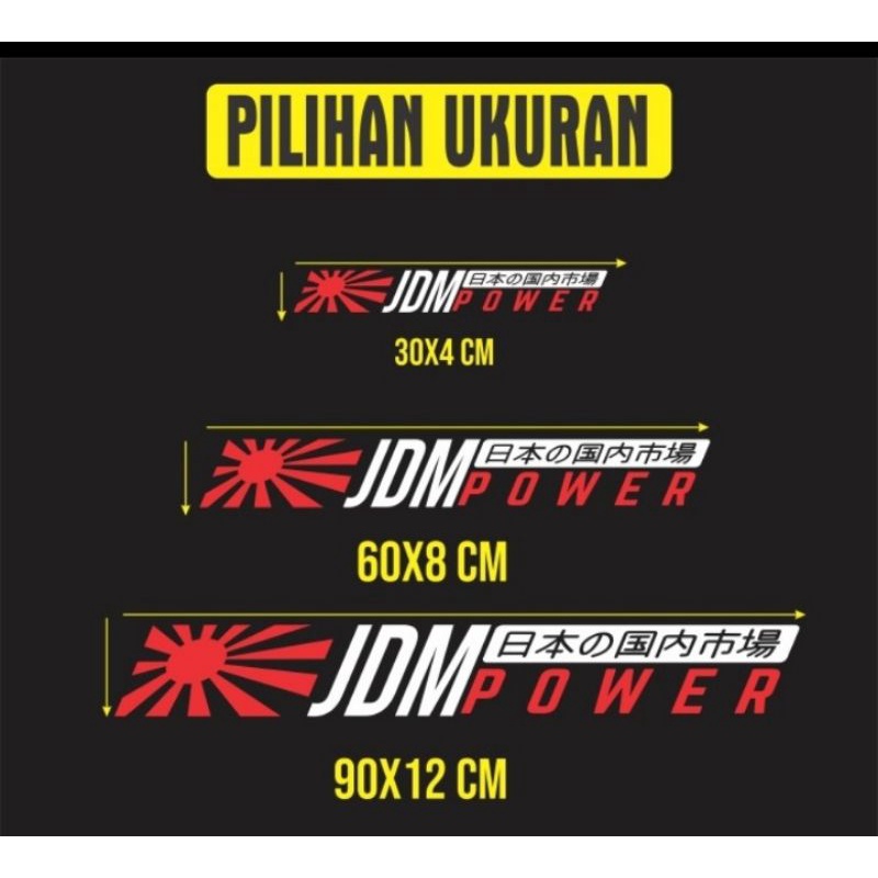 Stiker Kaca Mobil Depan - Stiker JDM Power