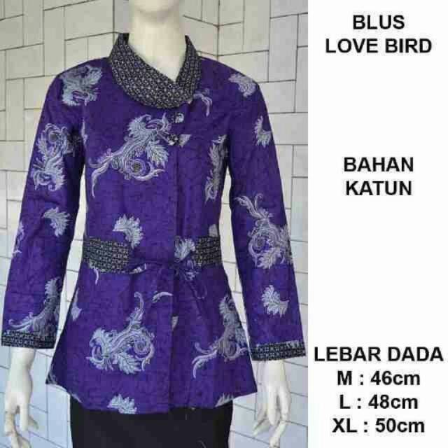 Blus baju kerja batik wanita