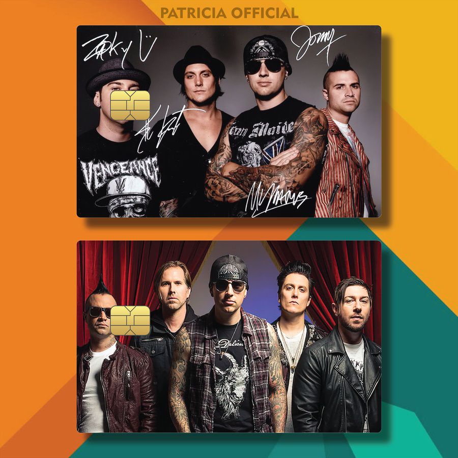 STIKER ATM POPULER GAMBAR AVENGED SEVENFOLD NEKVD/IOY04/ STICKER KARTU CUSTOM BAND LOGO AVENGED SEVE