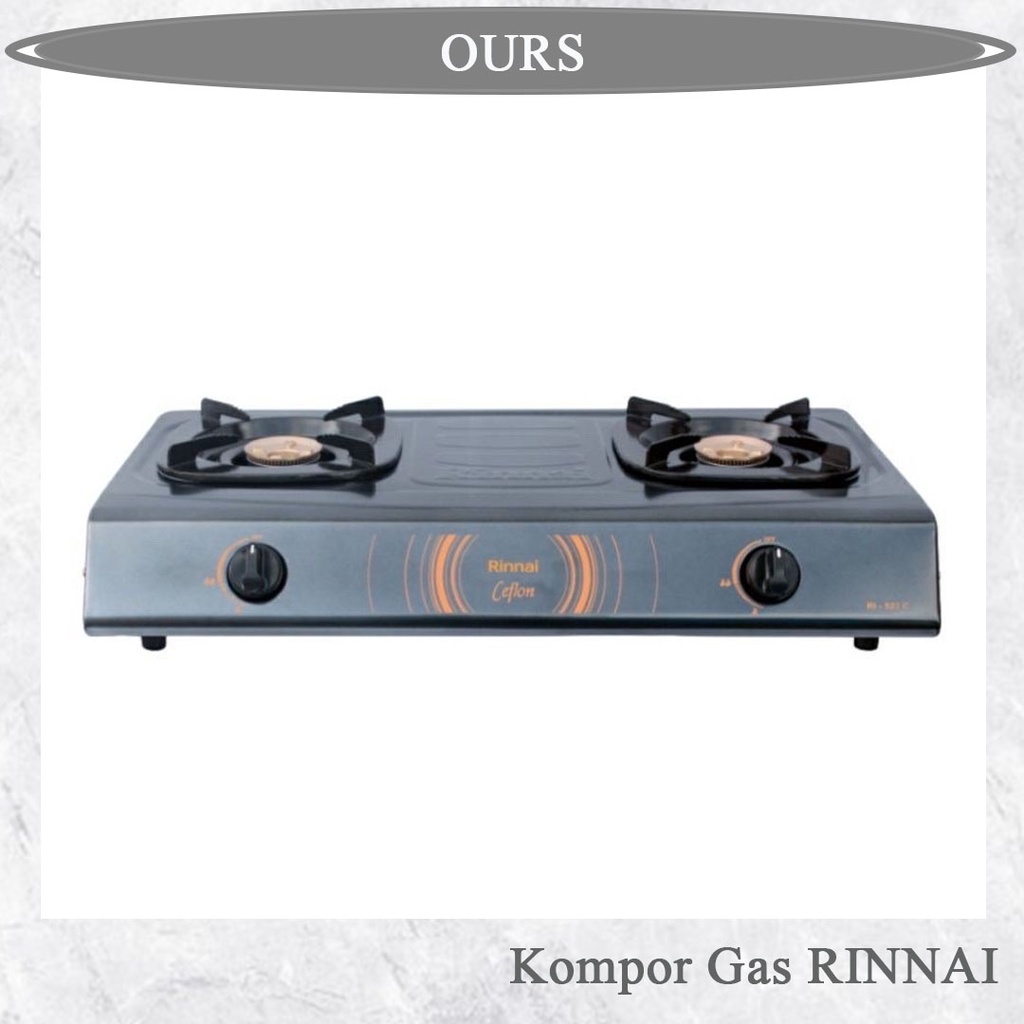 Kompor Gas Rinnai RI 522C Kompor Ceflon Rinnai 2 Tungku Kompor Rinai 522C Kompor Teflon