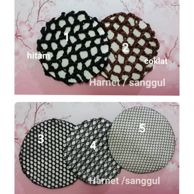 Harnet Jaring Hitam Polos/ Harnet Polos / Sanggul / Aksesoris Rambut / Harga Satuan