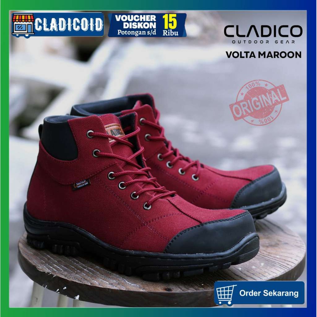 SEPATU SAFETY PRIA UJUNG BESI KERJA LAPANGAN PROYEK OUTDOOR MODEL KEREN CLADICO VOLTA ORIGINAL