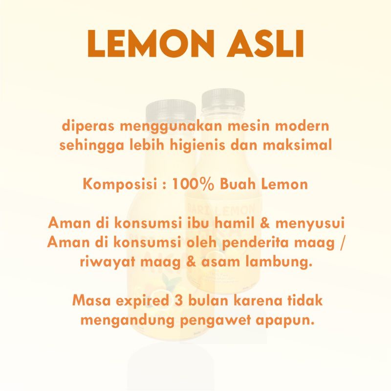 Sari Lemon Murni Diet Vitamin C, Penurun BB Berlebih Pengurang Lemak &amp; Minuman Detox Ampuh Membantu Hidrasi Tubuh