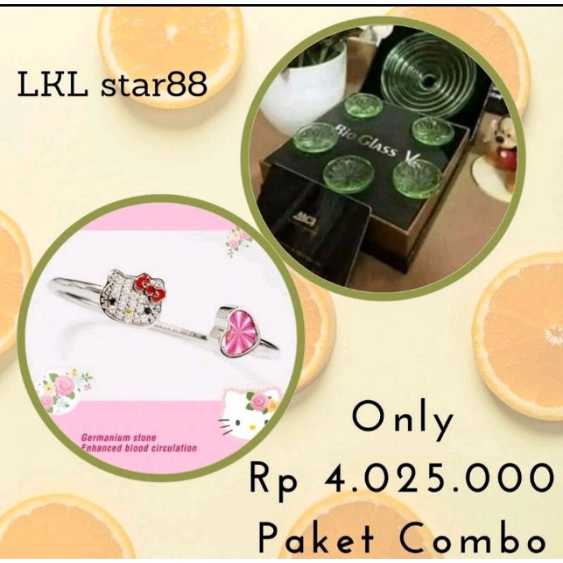 Paket BioGlass Vortex BBM v 6pcs + Bangle Hello Kitty ORIGINAL MCI