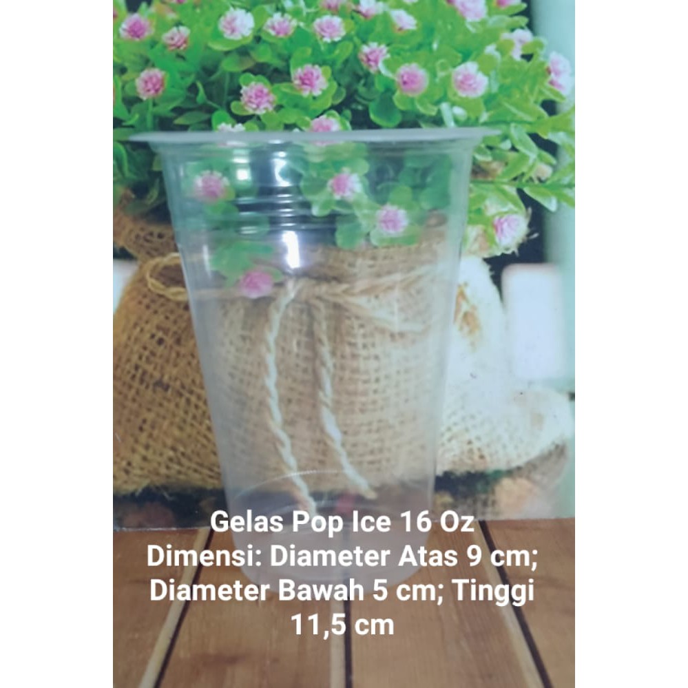 Gelas Plastik 16 Oz Isi 50 Pcs